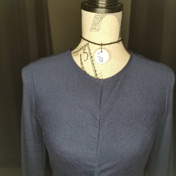 Leith Navy, Ruched, Midi Dress - Picture 9 of 11